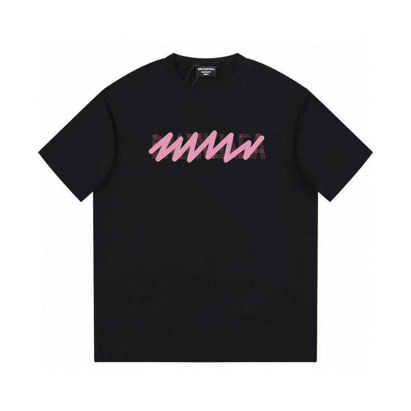 Wholesale High-quality Cheap B.alenciaga Short Sleeve Crew Neck T-Shirts for sale