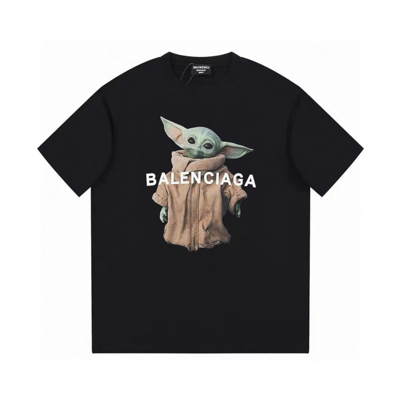 Wholesale High-quality Cheap B.alenciaga Short Sleeve Crew Neck T-Shirts for sale