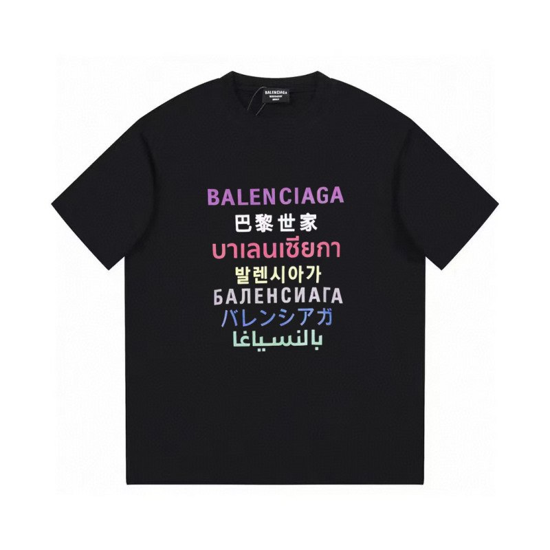 Wholesale High-quality Cheap B.alenciaga Short Sleeve Crew Neck T-Shirts for sale
