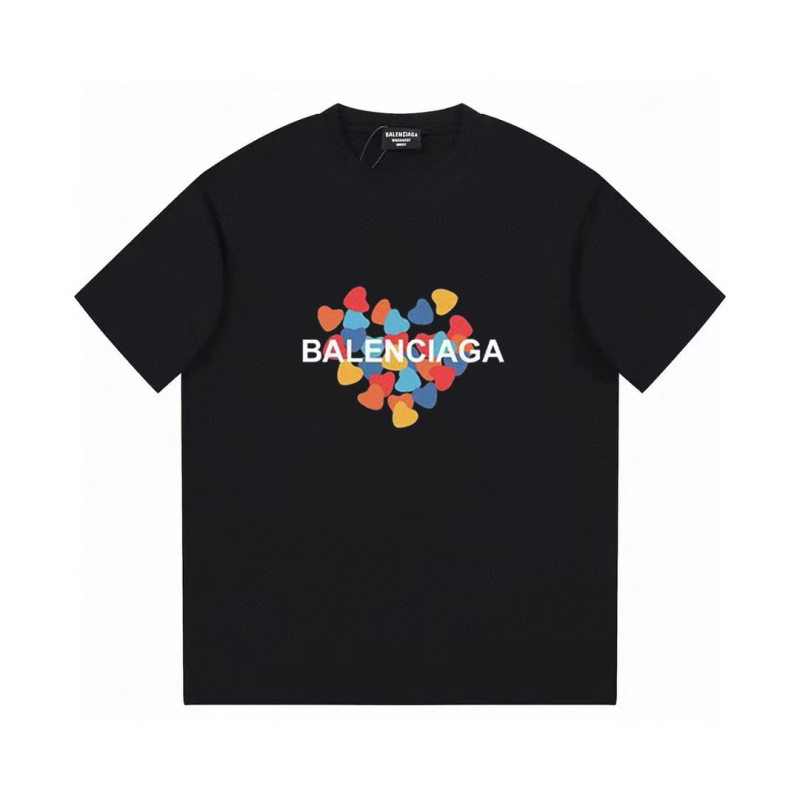Wholesale High-quality Cheap B.alenciaga Short Sleeve Crew Neck T-Shirts for sale