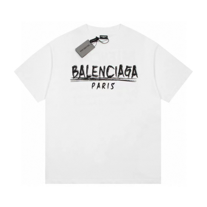 Wholesale High-quality Cheap B.alenciaga Short Sleeve Crew Neck T-Shirts for sale