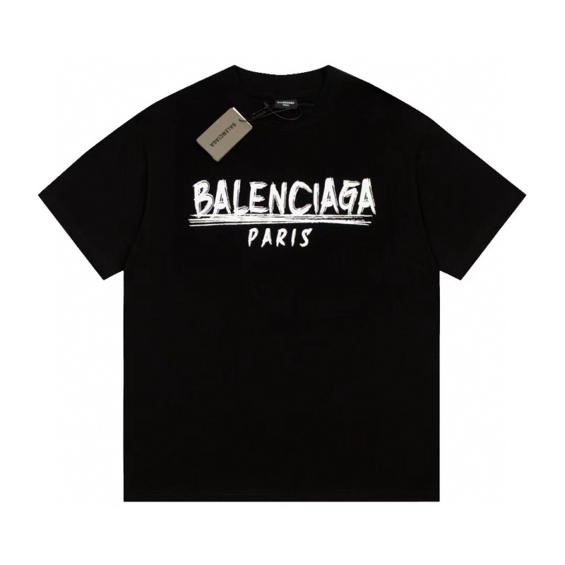 Wholesale High-quality Cheap B.alenciaga Short Sleeve Crew Neck T-Shirts for sale