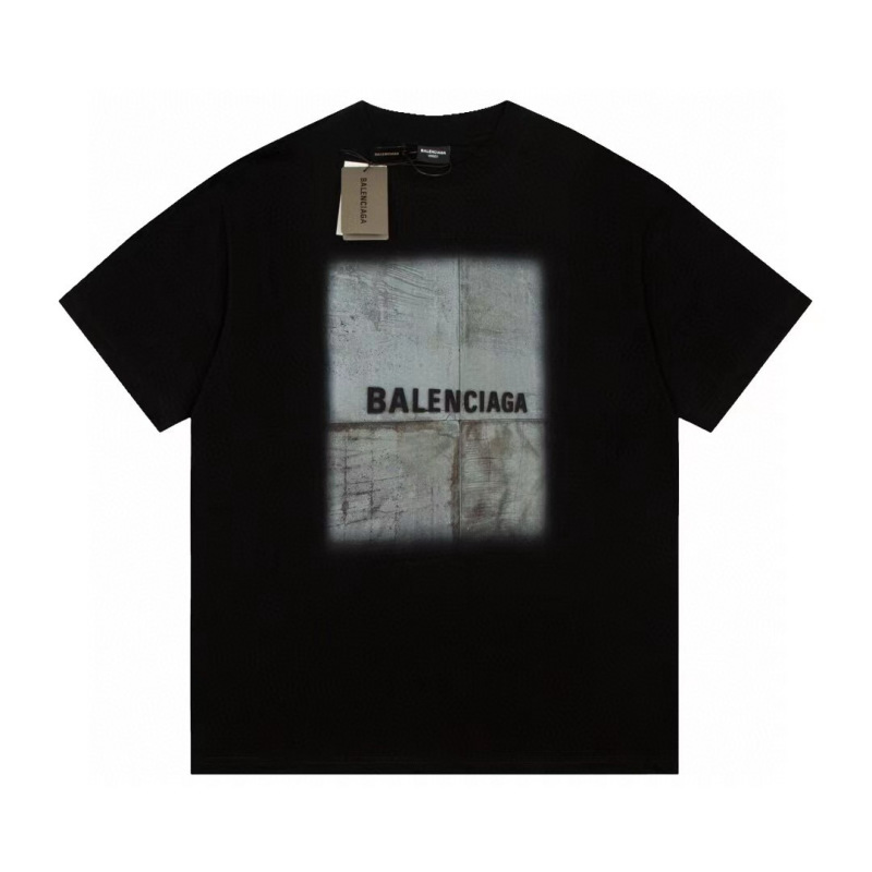 Wholesale High-quality Cheap B.alenciaga Short Sleeve Crew Neck T-Shirts for sale