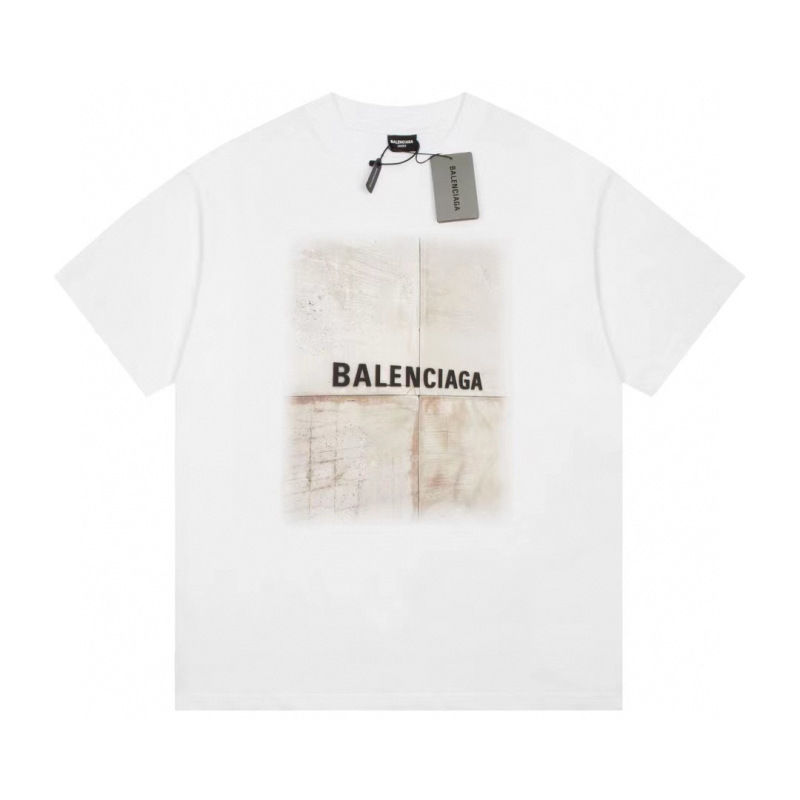 Wholesale High-quality Cheap B.alenciaga Short Sleeve Crew Neck T-Shirts for sale