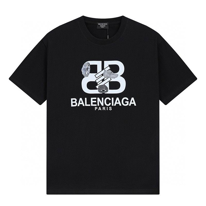 Wholesale High-quality Cheap B.alenciaga Short Sleeve Crew Neck T-Shirts for sale