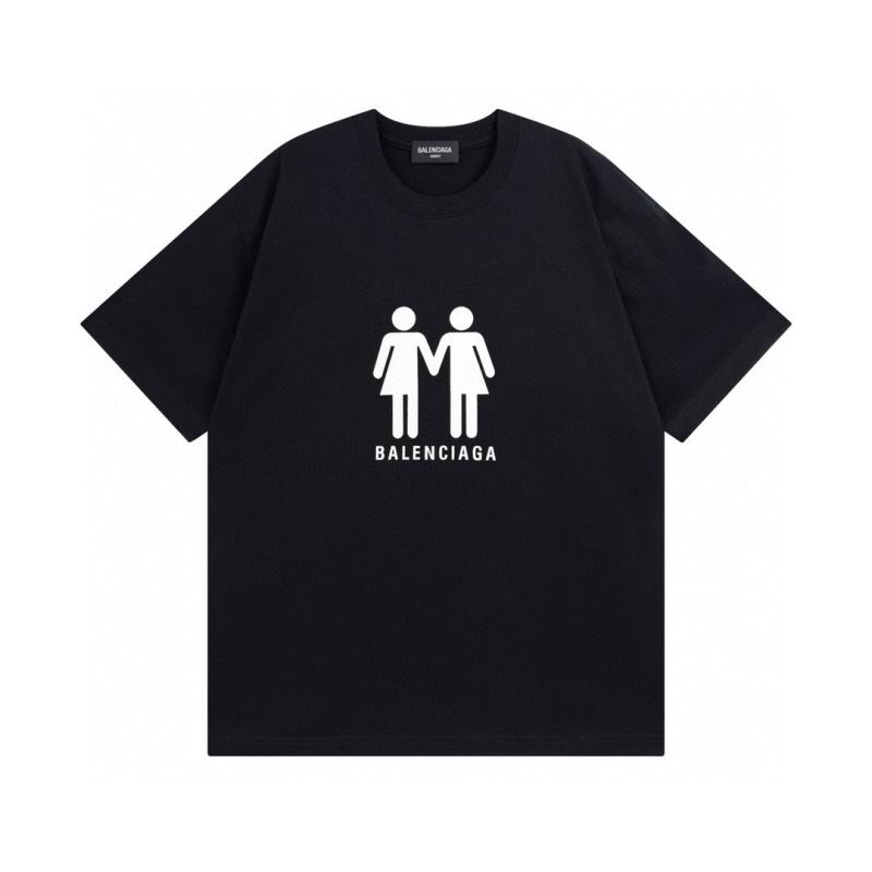Wholesale High-quality Cheap B.alenciaga Short Sleeve Crew Neck T-Shirts for sale