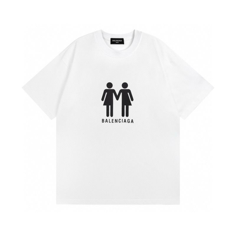 Wholesale High-quality Cheap B.alenciaga Short Sleeve Crew Neck T-Shirts for sale
