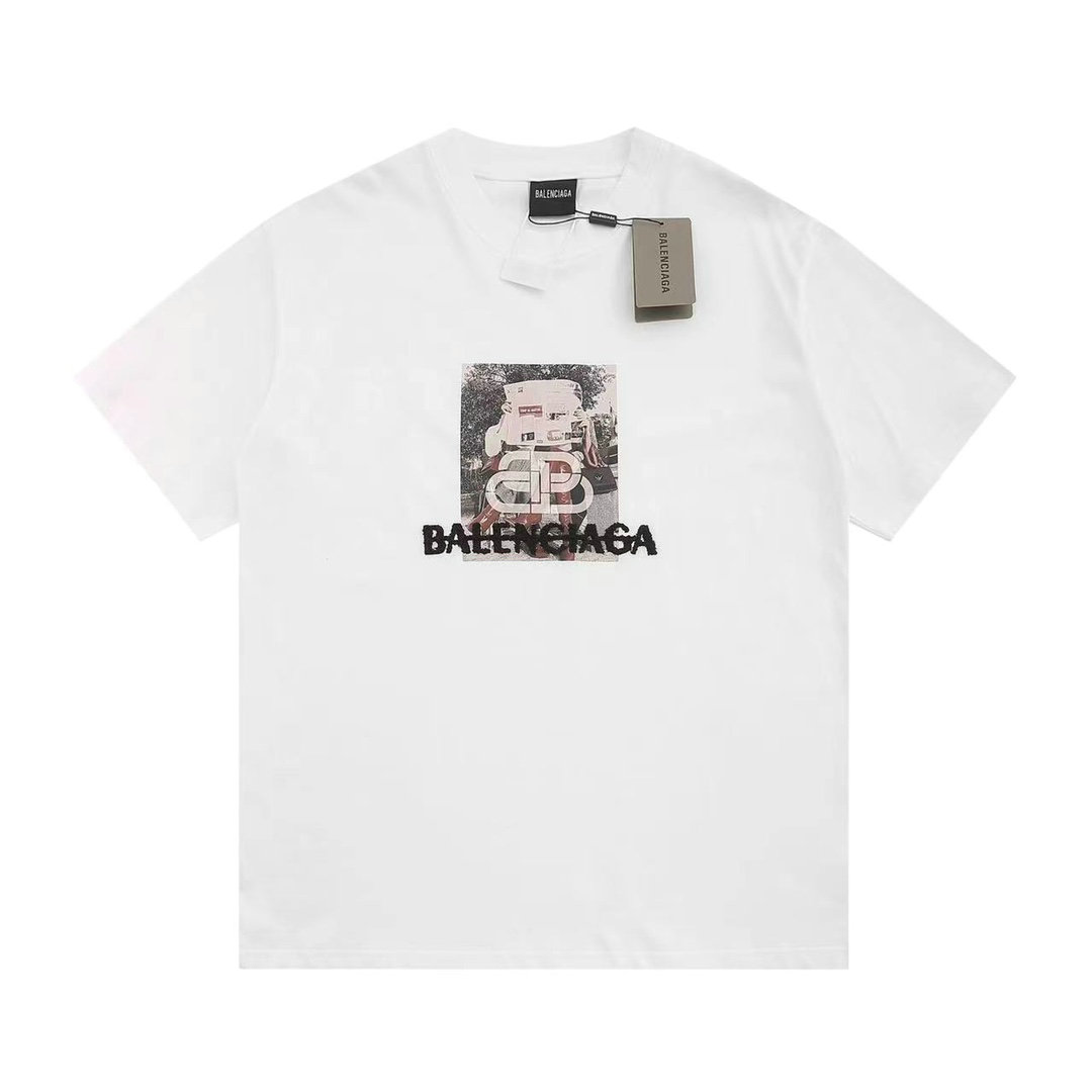 Wholesale Cheap B alenciaga short Sleeve T shirts for Sale