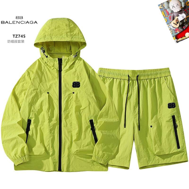 Wholesale Cheap B.alenciaga Short Hooded Jackets set for Sale