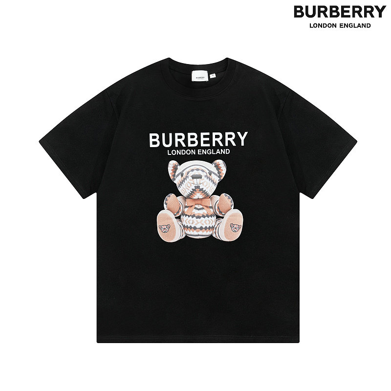 Wholesale Cheap B urberry Short Sleeve Round Collar T Shirts for Sale