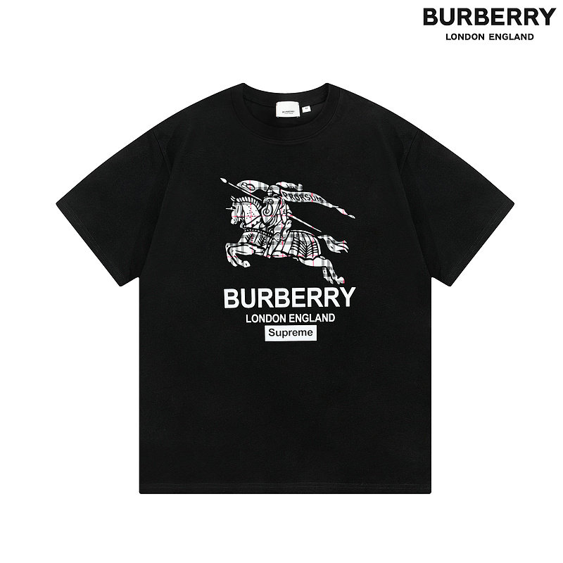 Wholesale Cheap B urberry Short Sleeve Round Collar T Shirts for Sale