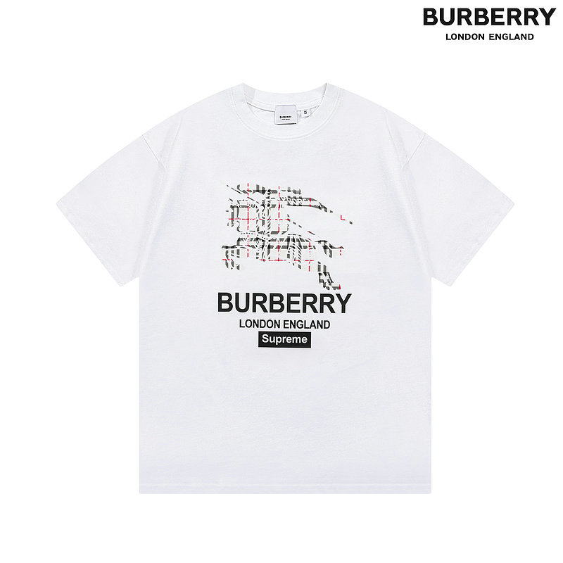 Wholesale Cheap B urberry Short Sleeve Round Collar T Shirts for Sale