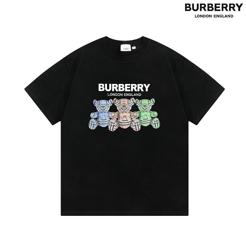 Wholesale Cheap B urberry Short Sleeve Round Collar T Shirts for Sale