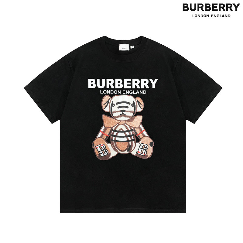 Wholesale Cheap B urberry Short Sleeve Round Collar T Shirts for Sale