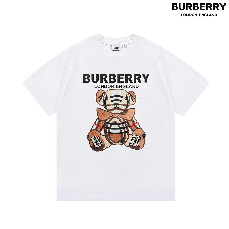 Wholesale Cheap B urberry Short Sleeve Round Collar T Shirts for Sale