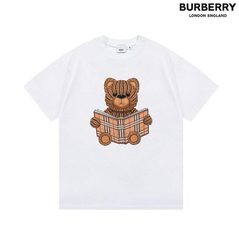 Wholesale Cheap B urberry Short Sleeve Round Collar T Shirts for Sale