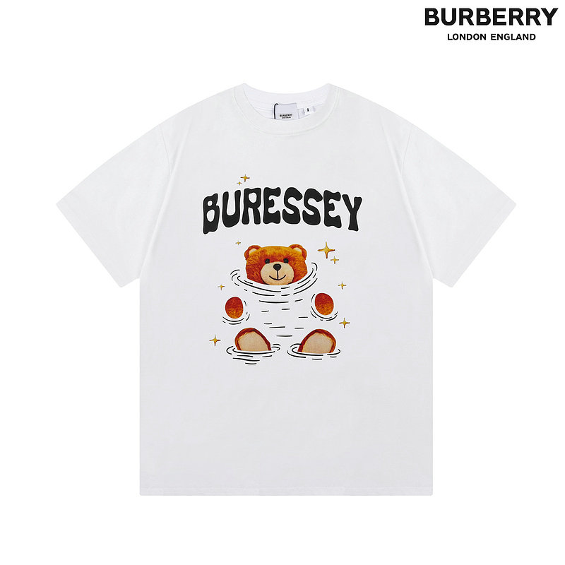 Wholesale Cheap B urberry Short Sleeve Round Collar T Shirts for Sale