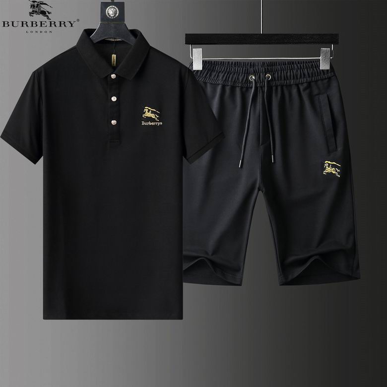 Wholesale Cheap B urberry Short Sleeve MEN Tracksuits for Sale