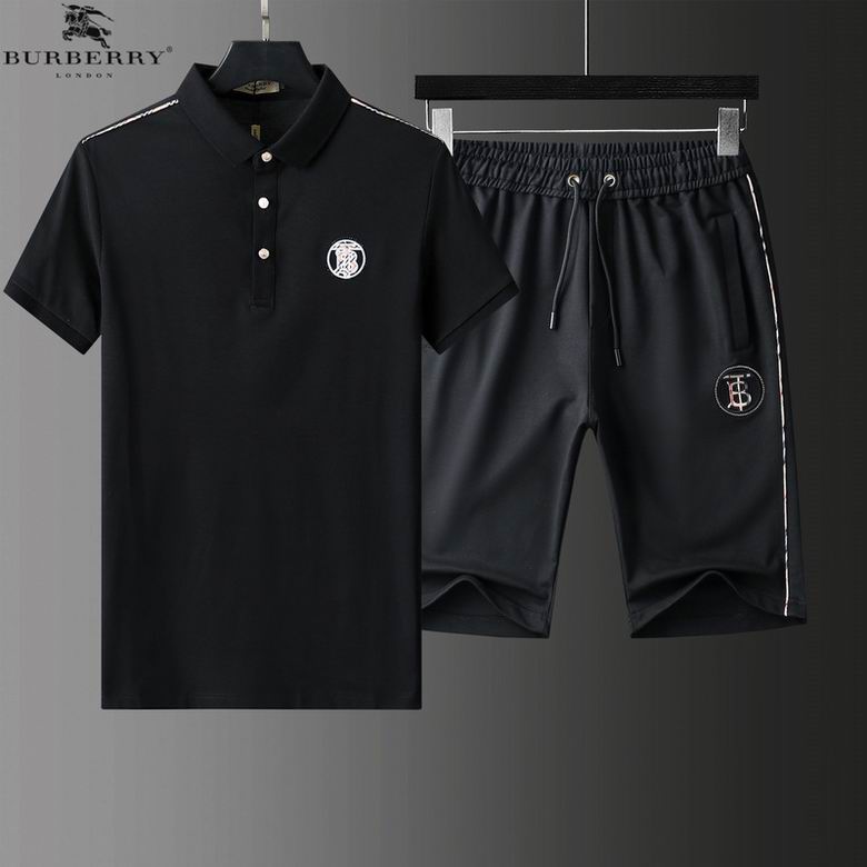 Wholesale Cheap B urberry Short Sleeve MEN Tracksuits for Sale