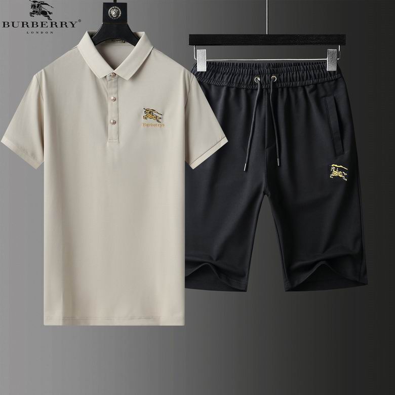 Wholesale Cheap B urberry Short Sleeve MEN Tracksuits for Sale