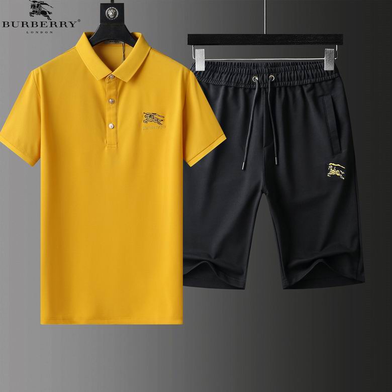 Wholesale Cheap B urberry Short Sleeve MEN Tracksuits for Sale