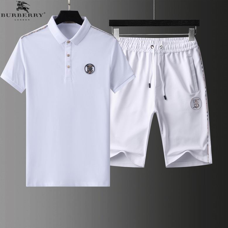 Wholesale Cheap B urberry Short Sleeve MEN Tracksuits for Sale