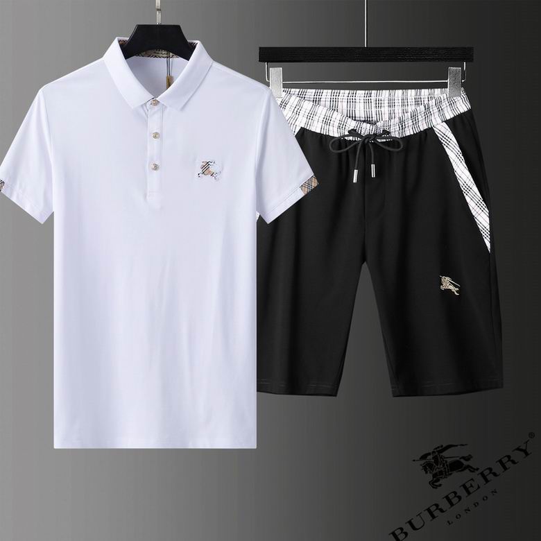 Wholesale Cheap B urberry Short Sleeve Tracksuits for Sale
