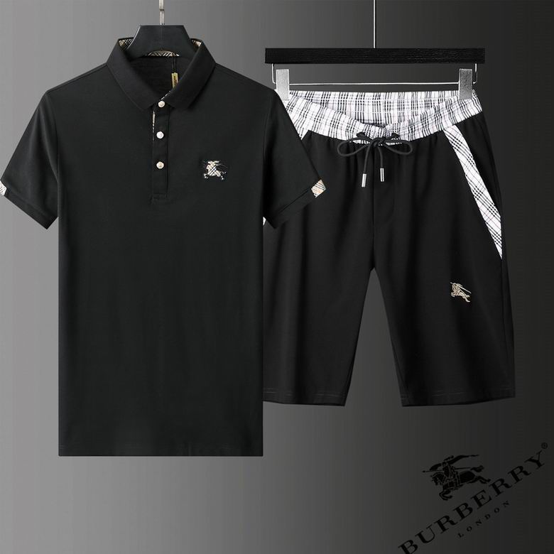 Wholesale Cheap B urberry Short Sleeve Tracksuits for Sale