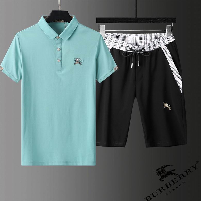Wholesale Cheap B urberry Short Sleeve Tracksuits for Sale