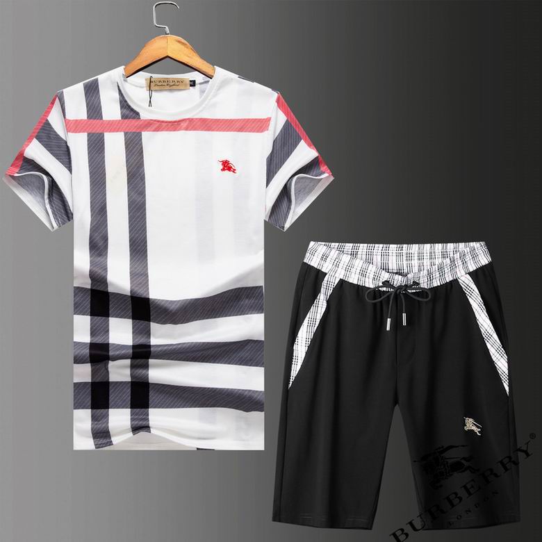 Wholesale Cheap B urberry Short Sleeve Tracksuits for Sale