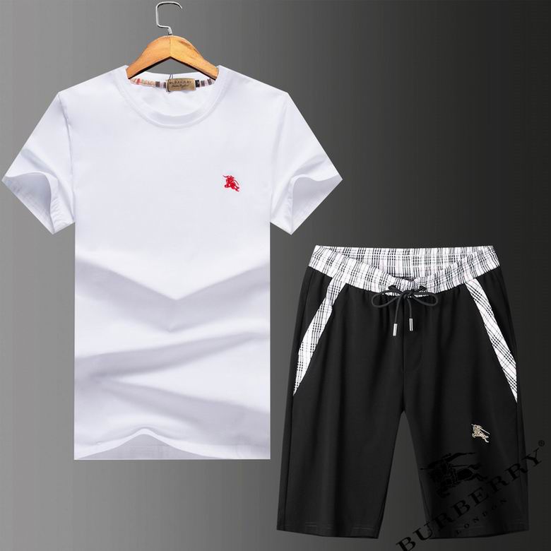 Wholesale Cheap B urberry Short Sleeve Tracksuits for Sale