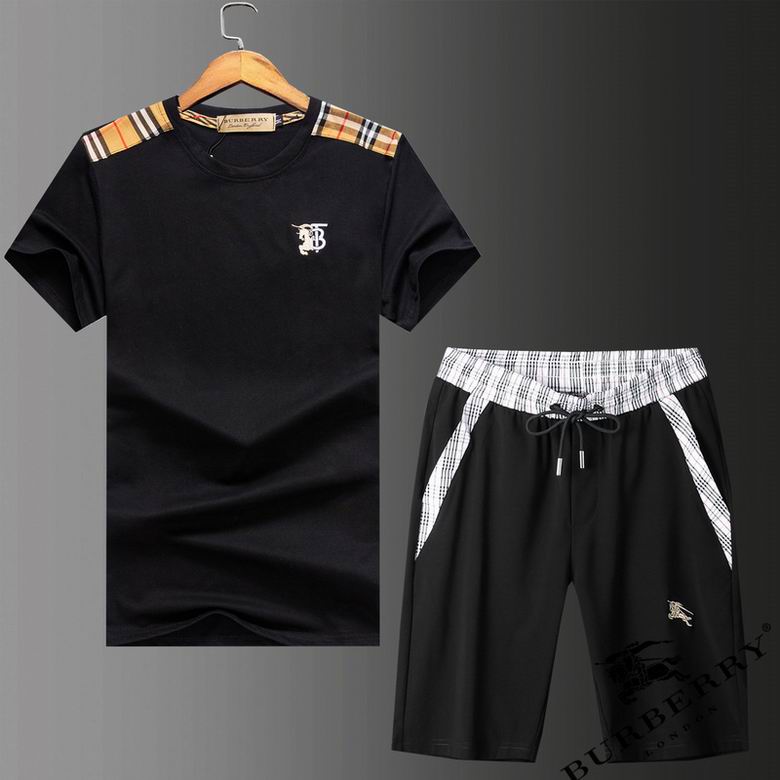 Wholesale Cheap B urberry Short Sleeve Tracksuits for Sale