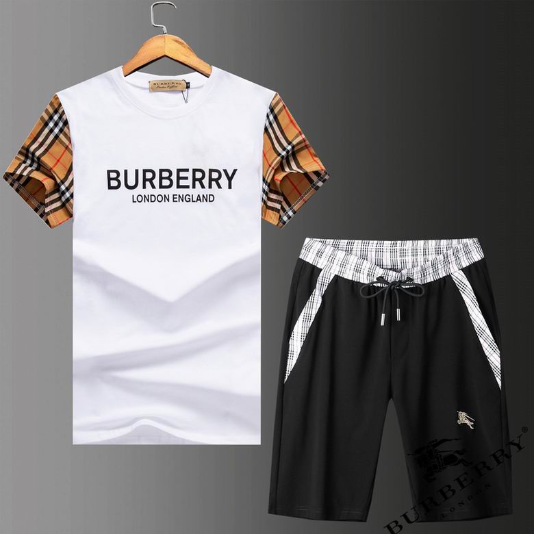 Wholesale Cheap B urberry Short Sleeve Tracksuits for Sale
