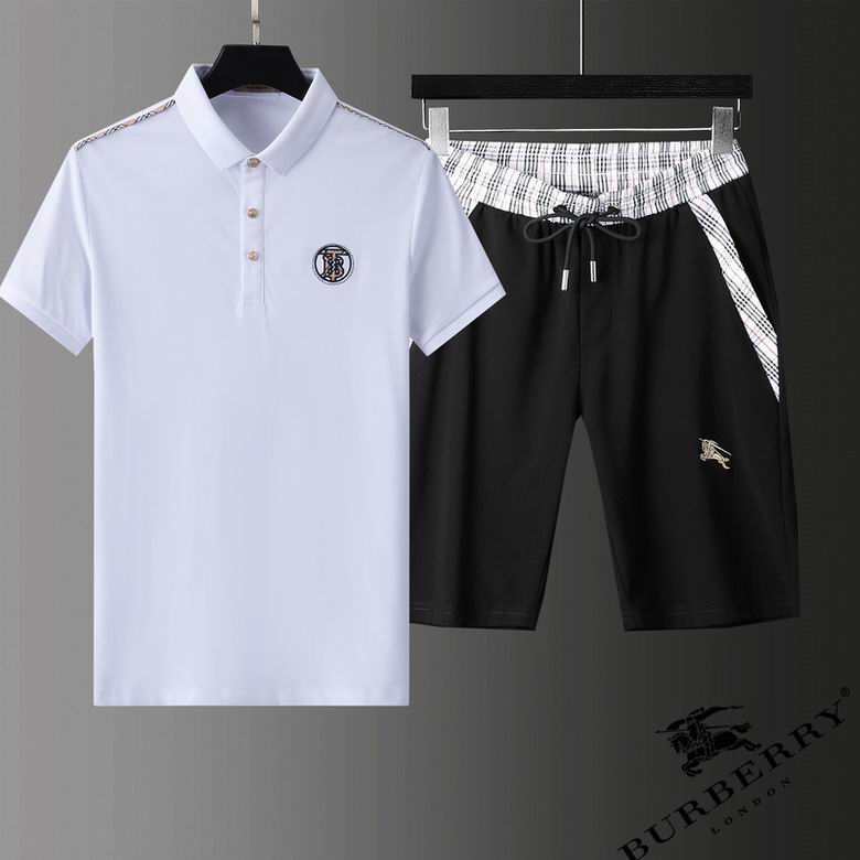 Wholesale Cheap B urberry Short Sleeve Tracksuits for Sale