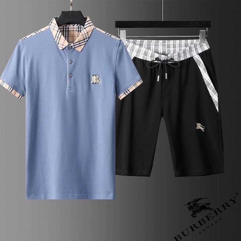 Wholesale Cheap B urberry Short Sleeve Tracksuits for Sale