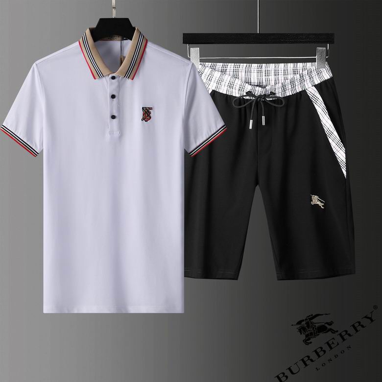 Wholesale Cheap B urberry Short Sleeve Tracksuits for Sale