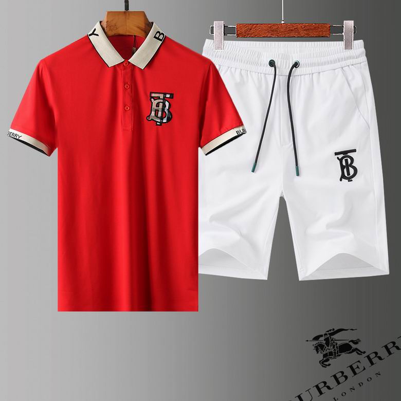 Wholesale Cheap B urberry Short Sleeve Tracksuits for Sale