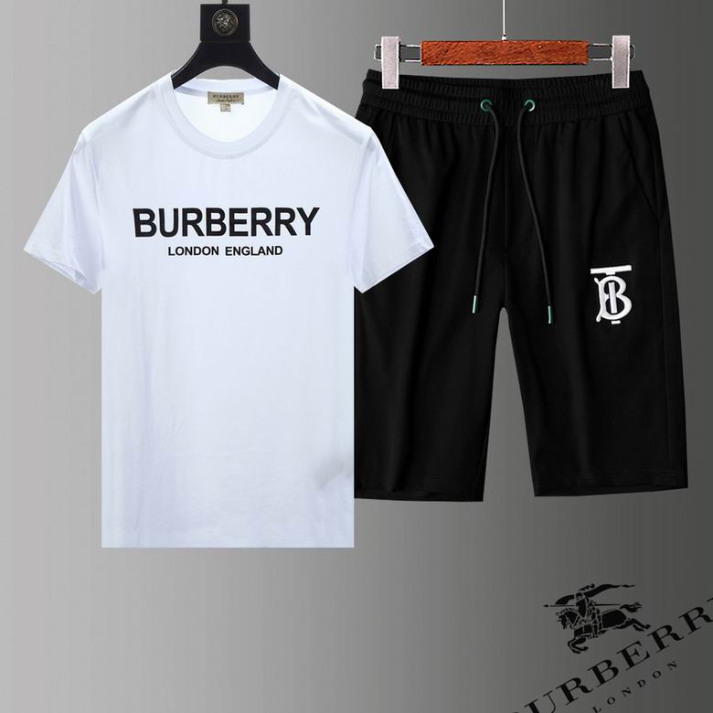 Wholesale Cheap B urberry Short Sleeve Tracksuits for Sale