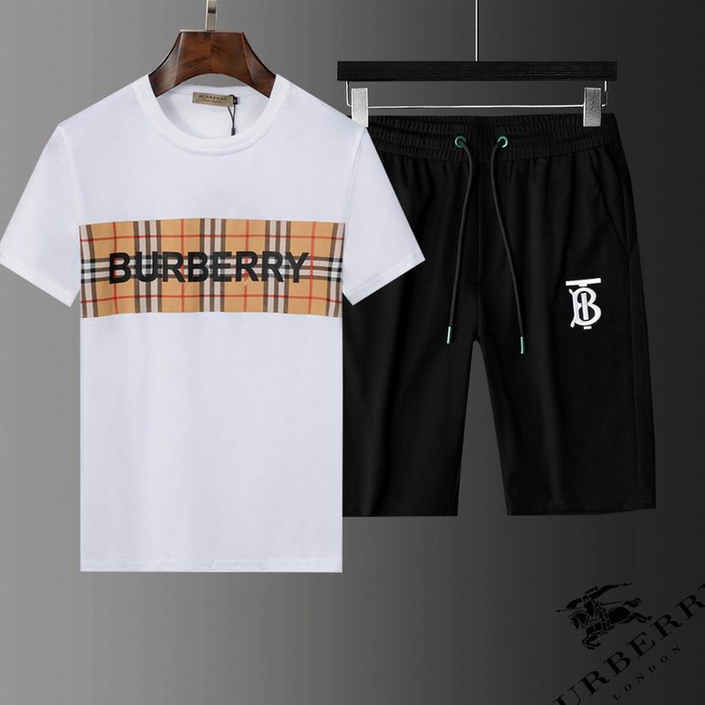 Wholesale Cheap B urberry Short Sleeve Tracksuits for Sale
