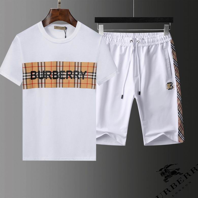 Wholesale Cheap B urberry Short Sleeve Tracksuits for Sale