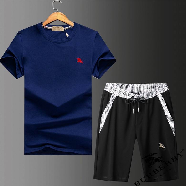 Wholesale Cheap B urberry Short Sleeve Tracksuits for Sale