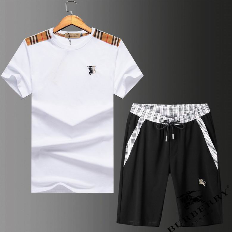 Wholesale Cheap B urberry Short Sleeve Tracksuits for Sale
