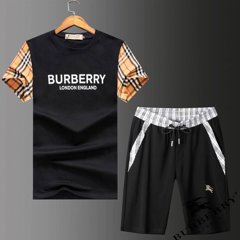 Wholesale Cheap B urberry Short Sleeve Tracksuits for Sale