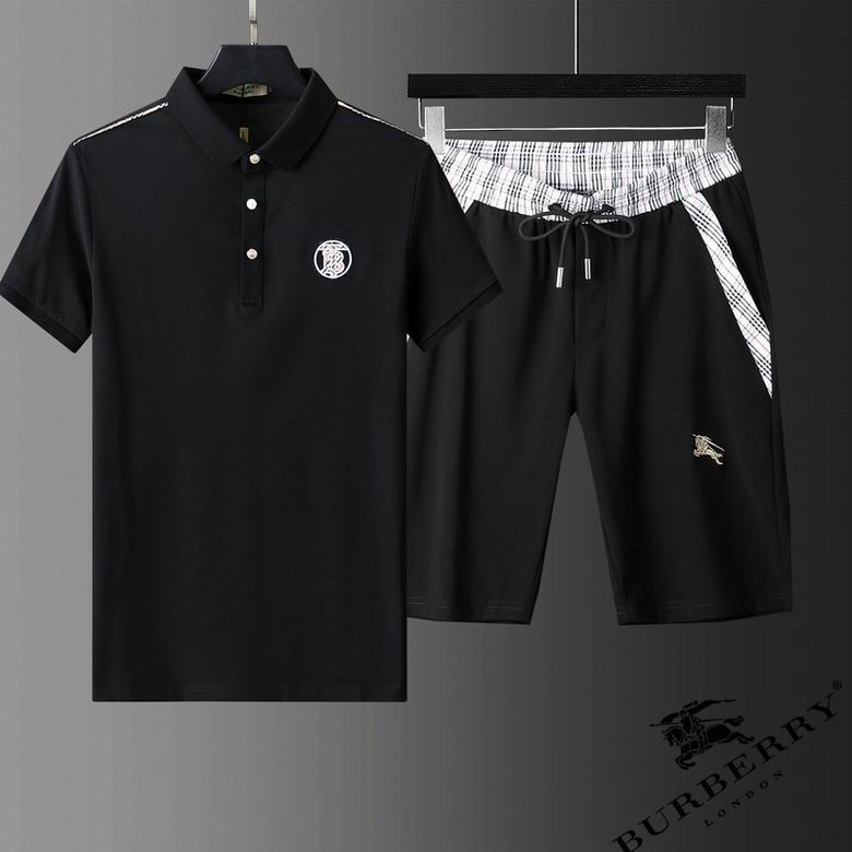 Wholesale Cheap B urberry Short Sleeve Tracksuits for Sale