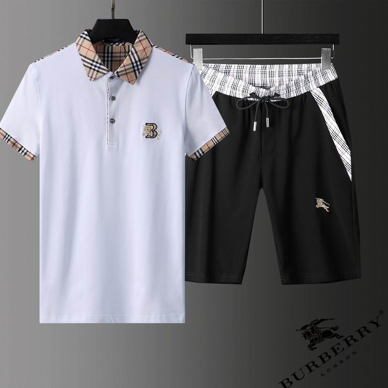 Wholesale Cheap B urberry Short Sleeve Tracksuits for Sale