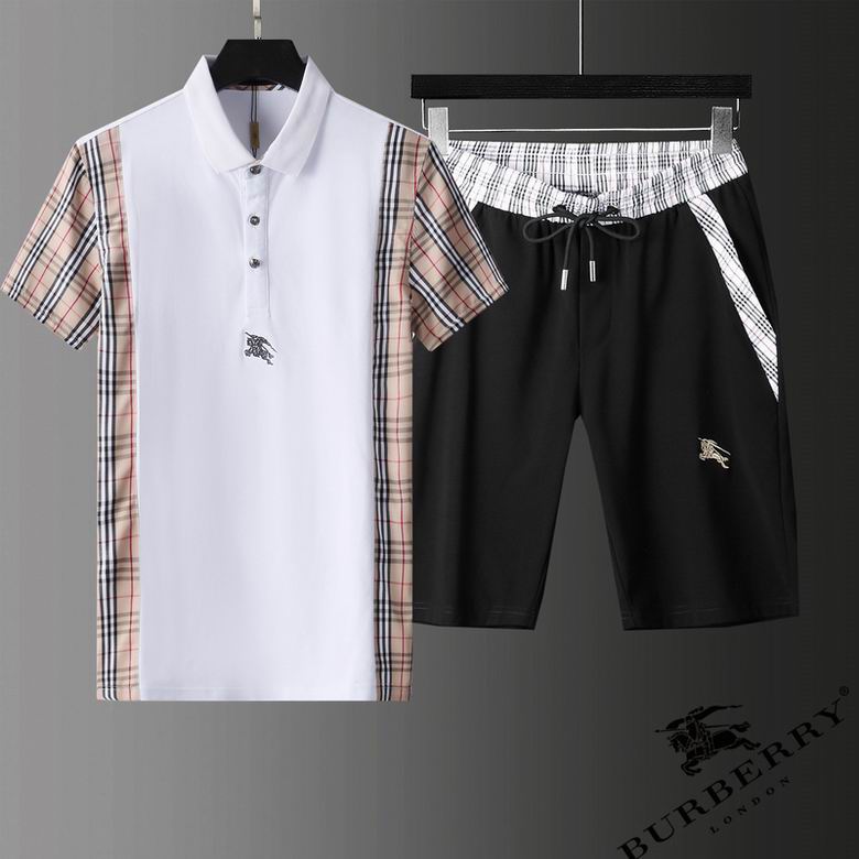 Wholesale Cheap B urberry Short Sleeve Tracksuits for Sale