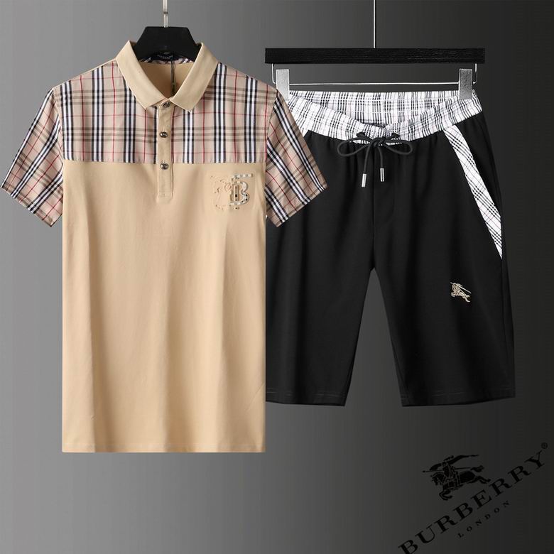 Wholesale Cheap B urberry Short Sleeve Tracksuits for Sale