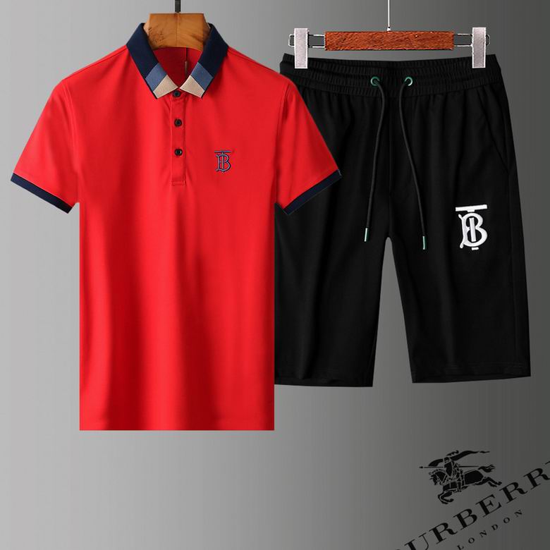 Wholesale Cheap B urberry Short Sleeve Tracksuits for Sale