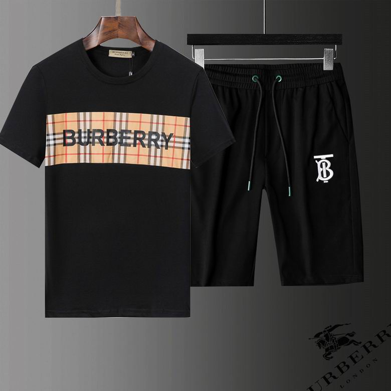 Wholesale Cheap B urberry Short Sleeve Tracksuits for Sale