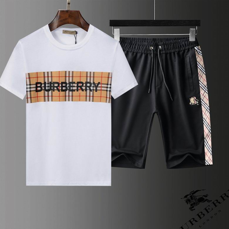 Wholesale Cheap B urberry Short Sleeve Tracksuits for Sale